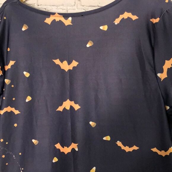 Halloween Dress or Nightgown Girl Sitting on Moon Pumpkin Umbrellas Bats 1X - Picture 9 of 14